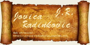 Jovica Radinković vizit kartica